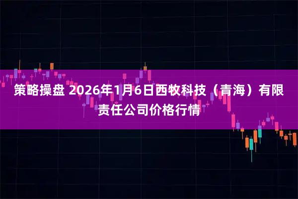策略操盘 2026年1月6日西牧科技（青海）有限责任公司价格行情